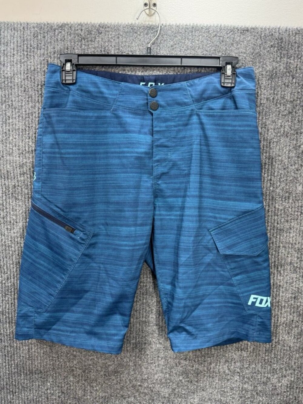 Fox Racing Ranger Shorts Men’s 32 Blue Mountain Bike Trail Cycling 12" Inseam